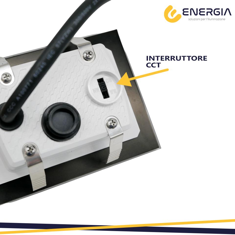 SEGNAPASSI 3W CCT(3000-4000-6500K) IP65 CORPO NERO