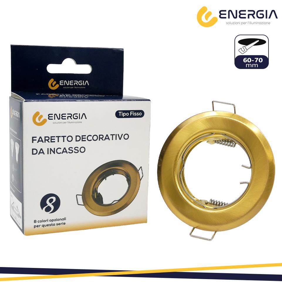 FARETTO INCASSO GU10 ORO FORO  DA 60-70MM