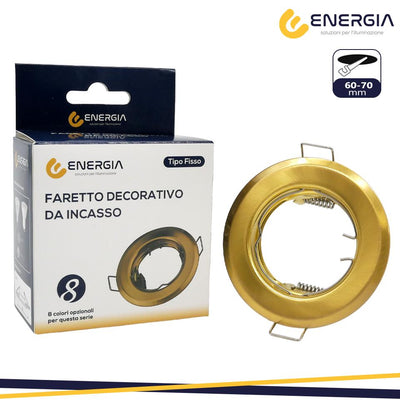 FARETTO INCASSO GU10 ORO FORO  DA 60-70MM