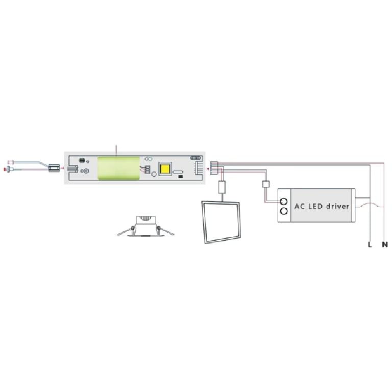 KIT DI EMERGENZA UNIVERSALE DC20-40V00 MAX 100W BATT.2600MAH