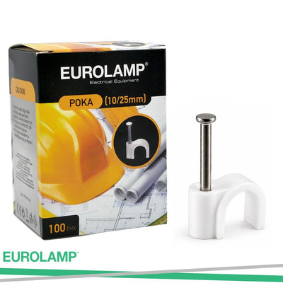 CLIP PER CAVI 10MM BIANCA 100PZ