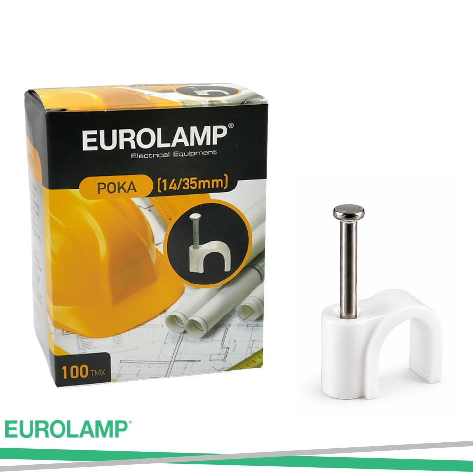 CLIP PER CAVI 14MM BIANCA 100PZ