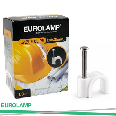 CLIP PER CAVI 20MM BIANCA 50PZ