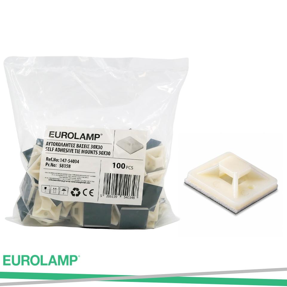 SUPPORTI PER FASCETTE AUTOADESIVE 30X30 CONF.100PZ