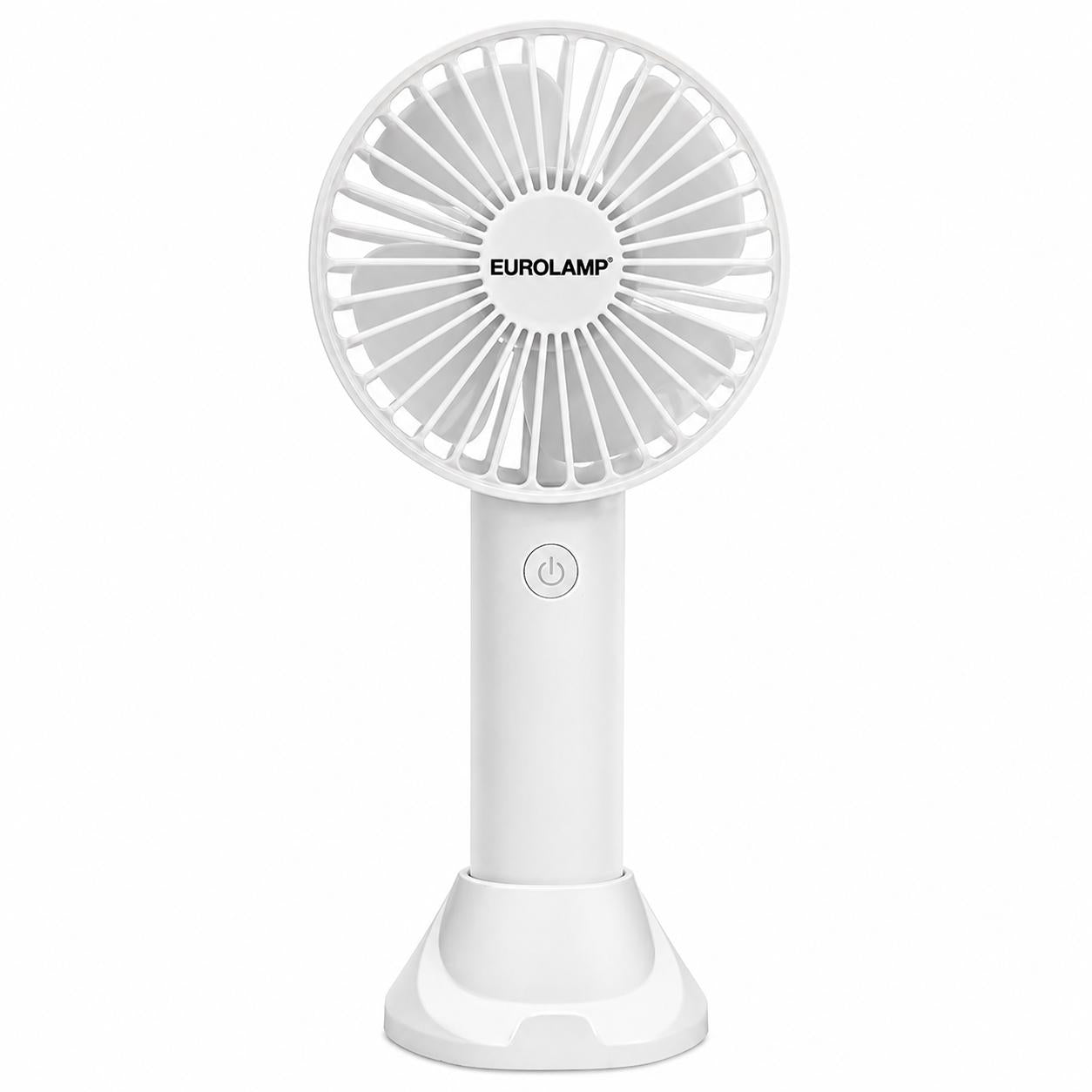 VENTILATORE PORTATILE USB CON  BASETTA D.10 BIANCO