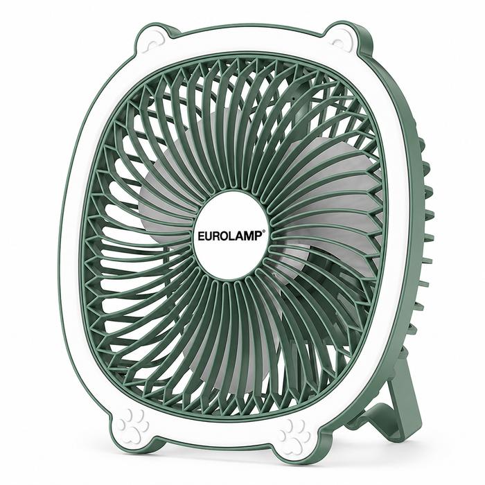 VENTILATORE DA TAVOLO RICARICABILE D.17 CON LED VERDE