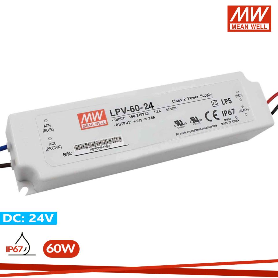 ALIMENTATORE MEANWELL 60W 24V  IP67