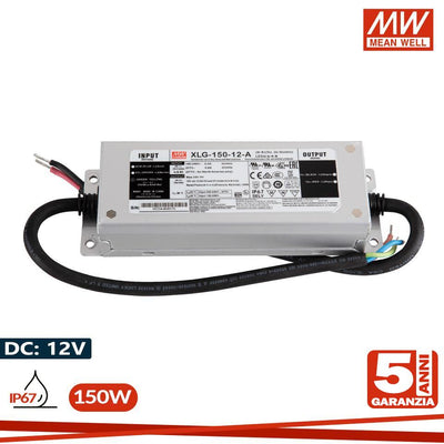 ALIMENTATORE MEANWELL 150W 12V IP67 SERIE XLG