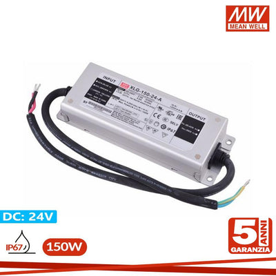 ALIMENTATORE MEANWELL 150W 24V IP67 SERIE XLG