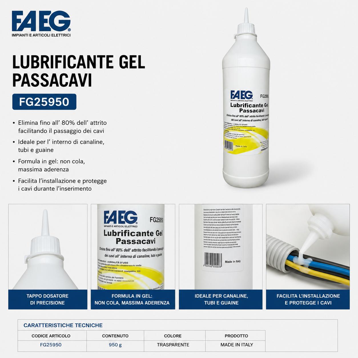 LUBRIFICANTE GEL PASSACAVI 1LT