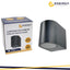 PORTAFARETTO DA MURO GU10 ALLUMINIO IP54 ROTONDO NERO