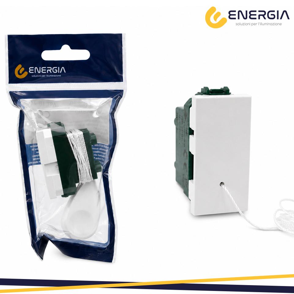 PULSANTE CON CORDA 1,5MT E POMELLO VMR-PLN BIANCO