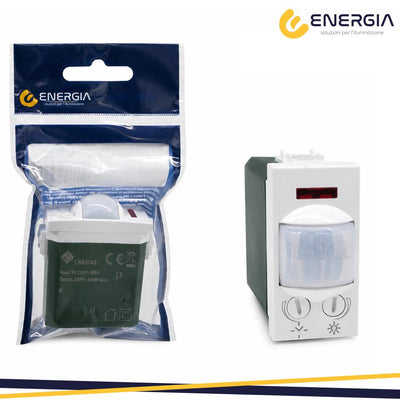 SENSORE DI PRESENZA, CREPUSCOLARE, TIMER VMR-PLN BIANCO