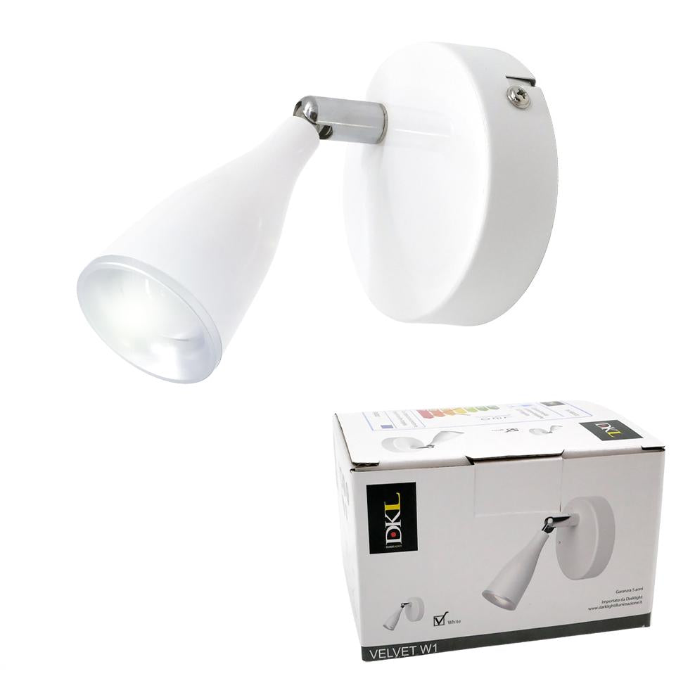 VELVET W1 APPLIQUE DA PARETE  LED 4,5W IP20 3000K