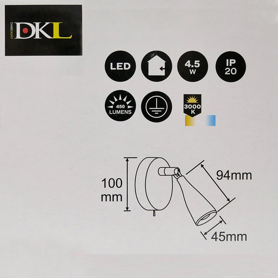 VELVET W1 APPLIQUE DA PARETE  LED 4,5W IP20 3000K