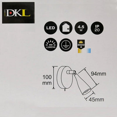 VELVET W1 APPLIQUE DA PARETE  LED 4,5W IP20 3000K