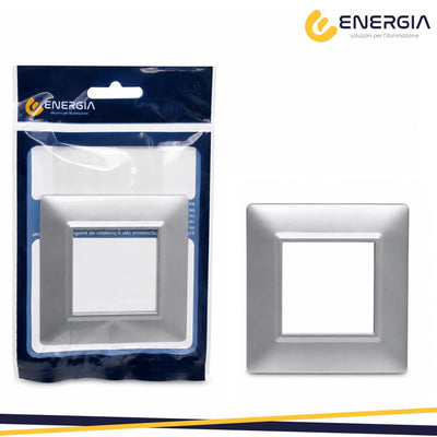 PLACCA 2 MODULI GRIGIO         VMR-PLN