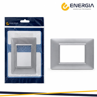 PLACCA 3 MODULI GRIGIO         VMR-PLN