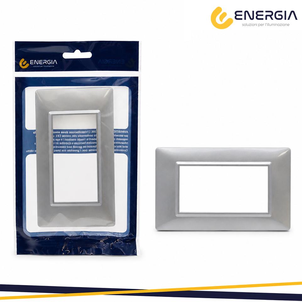 PLACCA 4 MODULI GRIGIO         VMR-PLN