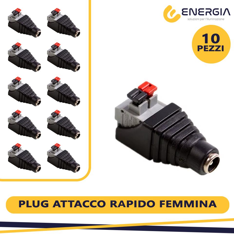 PLUG DC RAPIDO FEMMINA, CONF.  10PZ