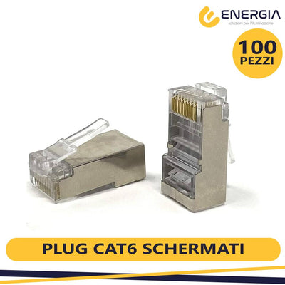 PLUG CAT6 SCHERMATI (PASSING PLUG ) CONF. 100PZ