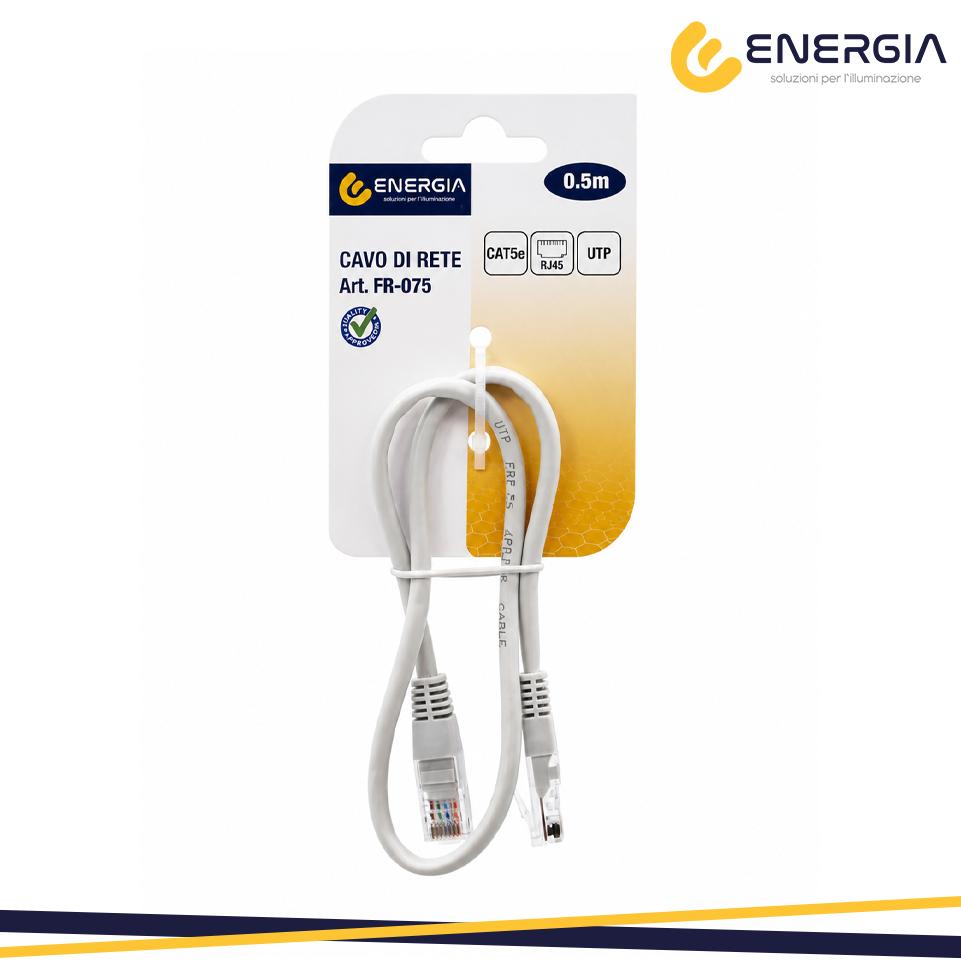 PATCH CAT5E UTP DA 0,50M GRIGIO
