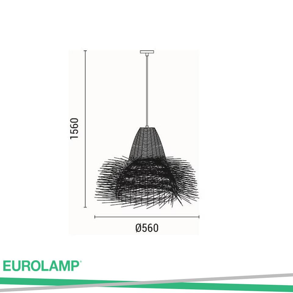 LAMPADA A SOSPENSIONE IN BAMBU LUCE SINGOLA 1XE27