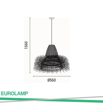 LAMPADA A SOSPENSIONE IN BAMBU LUCE SINGOLA 1XE27
