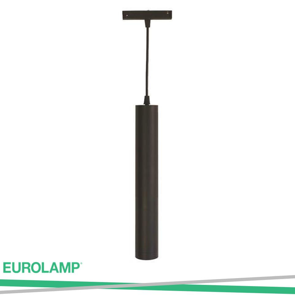 BINARIO LED LINEARE SINGOLO 2  LINEE 10W 4000K 55X300 NERO