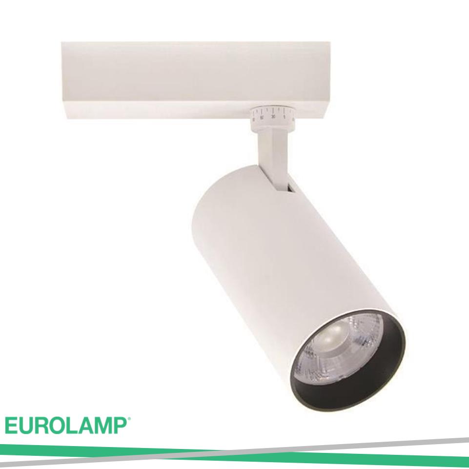 BINARIO LED SINGOLO 2 LINEE 20W 4000K 70X160 BIANCO