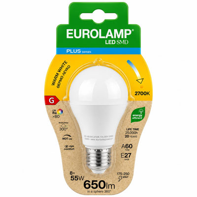 LAMPADINA LED A60 8W 650LM E27 2700K 175-250V BLISTER