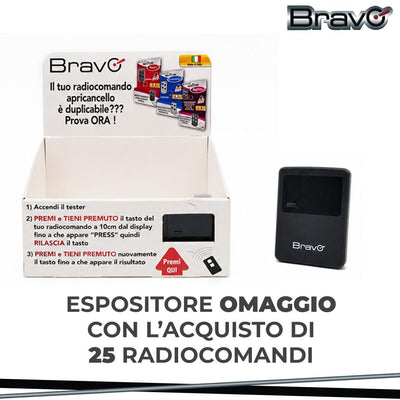 ESPOSITORE DA BANCO + TESTER PER RADIOCOMANDI BRAVO