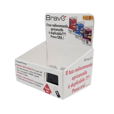 ESPOSITORE DA BANCO + TESTER PER RADIOCOMANDI BRAVO