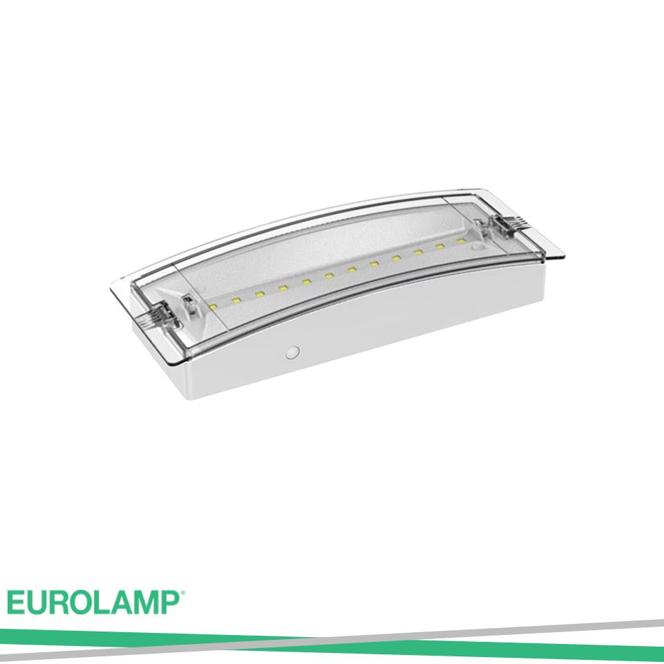 LAMPADA EMERGENZA 3W IP65 6500K CON 4 PITTOGRAMMI INCLUSI