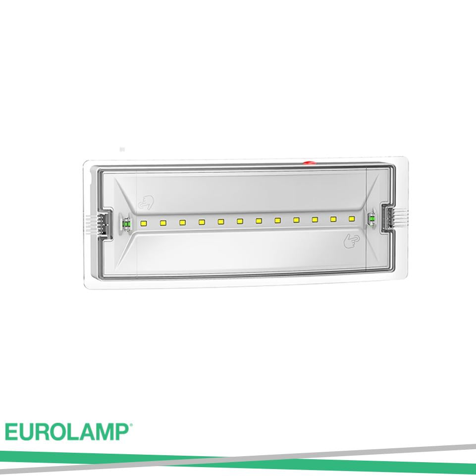 LAMPADA EMERGENZA 3W IP65 6500K CON 4 PITTOGRAMMI INCLUSI