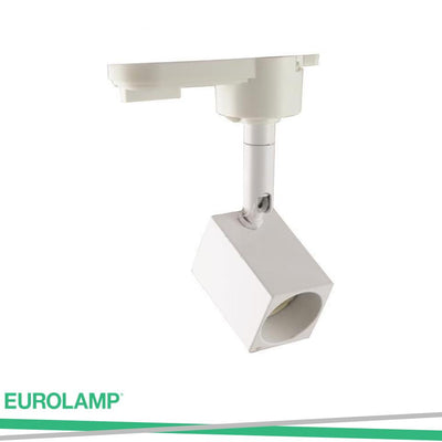 TRACK LIGHT 2 LINE GU10 QUADRATO BRACKET 4CM BIANCO