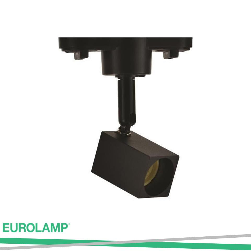 TRACK LIGHT 2 LINE GU10 QUADRATO BRACKET 4CM NERO
