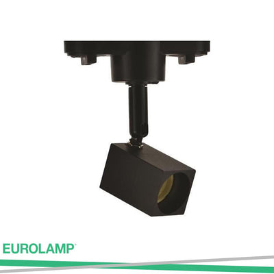 TRACK LIGHT 2 LINE GU10 QUADRATO BRACKET 4CM NERO