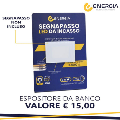 ESPOSITORE DA BANCO PER SEGNAPASSO ENERGIA 21X30CM