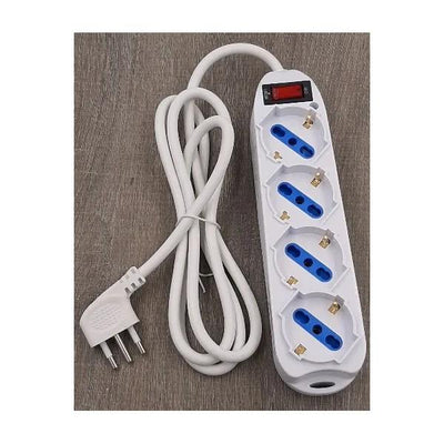 MULTIPRESA 4 P/BIVALENTE + SCHUKO CAVO 3X1 CON INT.SPINA 10A
