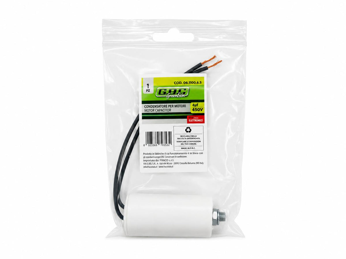 CONDENSATORE MONOFASE 4,0UF CON CAVO