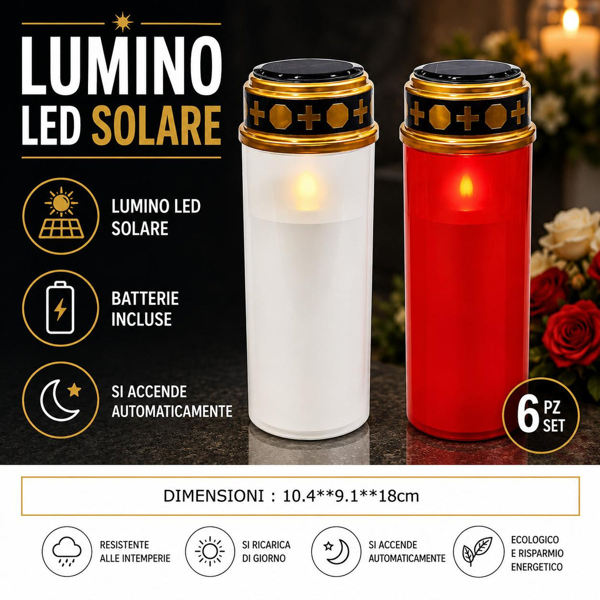 Z-01-S SOLAR LED CANDLE IP44