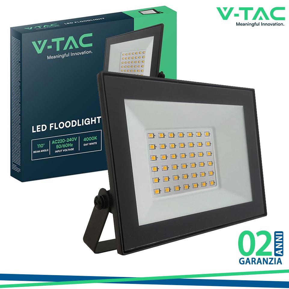 30W LED FLOODLIGHT 6400K CORPO NERO