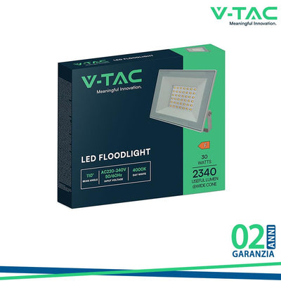 30W LED FLOODLIGHT 4000K CORPO BIANCO