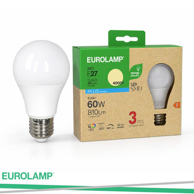 LAMPADINA LED A60 8,8W 810LM   4000K 220-240V 3PCS/PACK