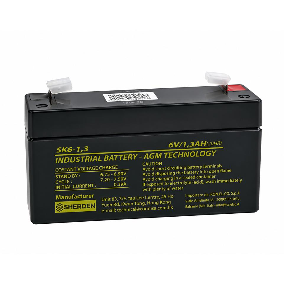 BATTERIA AGM SKB 6V 1,3AH SK6-1,3 F1