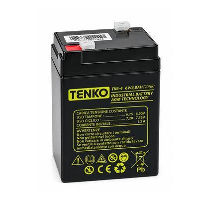 BATTERIA AGM 6V 4AH F1 TENKO