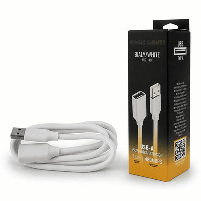 CAVO DI PROLUNGA DA USB A A USB A 1MT BIANCO