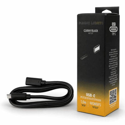 CAVO DI PROLUNGA DA USB C A USB C, 1 M, NERO