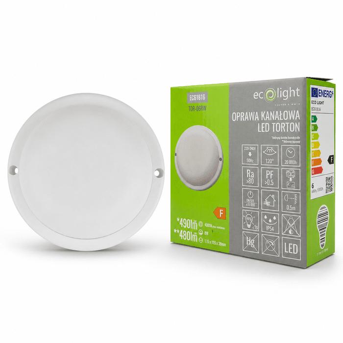 TORTON 6W 4000K 480LM IP54 ROUUND BIANCO